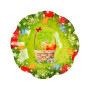 Γυάλινο Στρογγυλό Μπωλ Σχέδιο Happy Easter 23.3εκ.