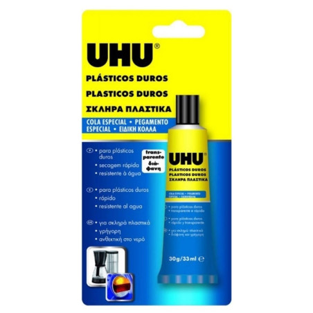 UHU Κόλλα Gel Hard Plastics Special Glue 30gr 36670