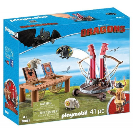 Playmobil Dragons Ο Σκόρδος Με Καταπέλτη Προβάτων 9461