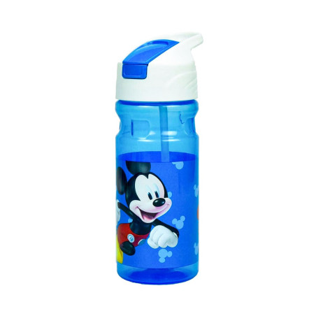 Gim Παγούρι Mickey Πλαστικό Mε Καλαμάκι 500ml 553-13203