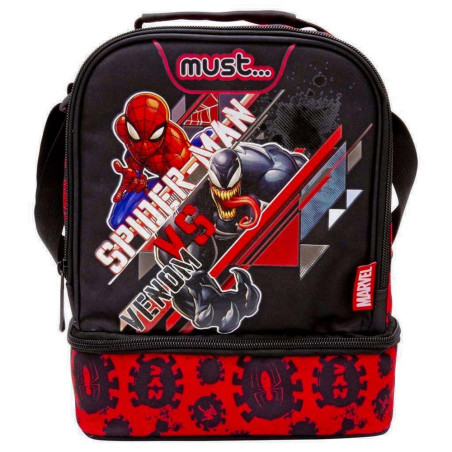 Must Spiderman VS Venon Ισοθερμική Τσάντα Φαγητού 7lt Μαύρη 508005