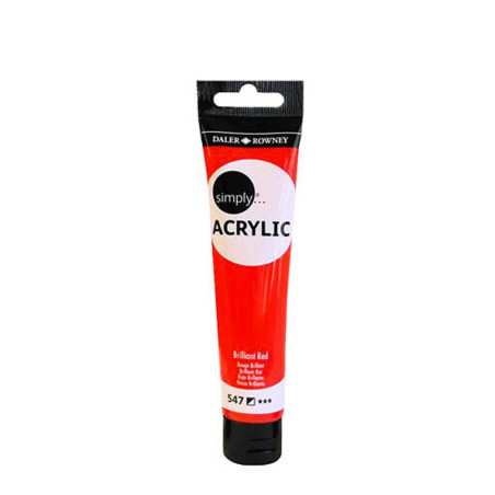 Ακρυλικό Χρώμα Daler Rowney Simply Brilliant Red - 547 - 75ml