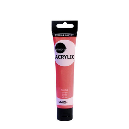 Ακρυλικό Χρώμα Daler Rowney Simply Neon Red- 544 - 75ml