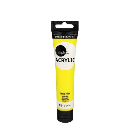 Ακρυλικό Χρώμα Daler Rowney Simply Lemon Yellow - 651 - 75ml