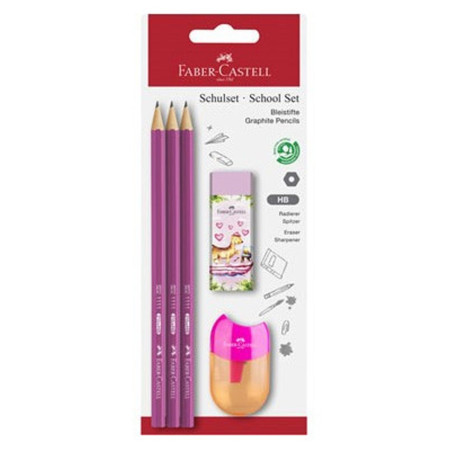 Faber Castell Σετ 3 Μολυβιών / Γόμα / Ξύστρα