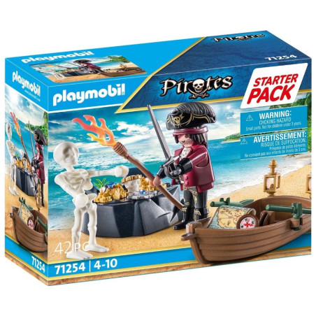 Playmobil Pirates Πειρατής με Βαρκούλα & Θησαυρό 71254